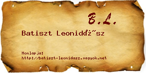 Batiszt Leonidász névjegykártya